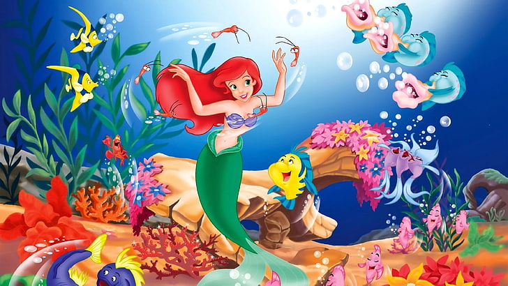 Princess Ariel Little Mermaid, male likeness, representation, disney, art and craft Free HD Wallpaper