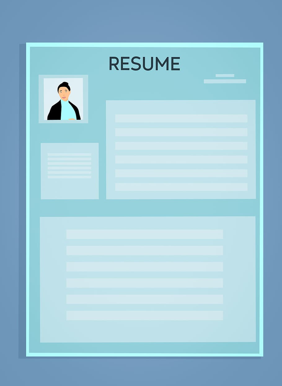 Resume Templates with Photo, illustration, employment, indoors, copy space Free HD Wallpaper