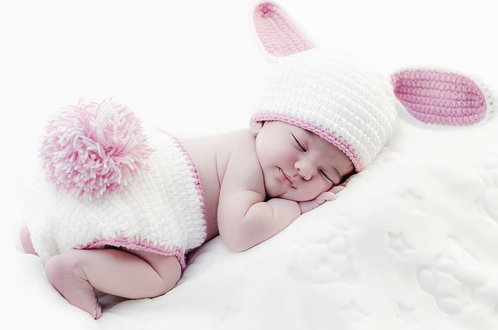 Sleeping Angel Baby Girl, girl, baby, sleep, baby girl Free HD Wallpaper