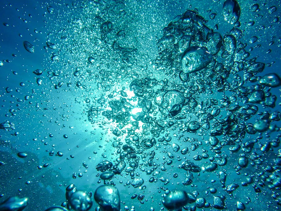 Soap Bubbles, water bubbles, transparent, nature, sea