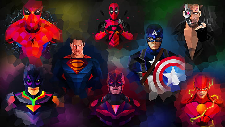 Superhero Mobile, light, flash, spiderman, katana Free HD Wallpaper