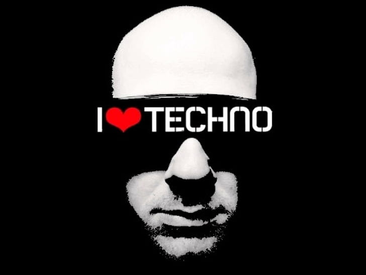 Techno Remix, techno, typography, music Free HD Wallpaper