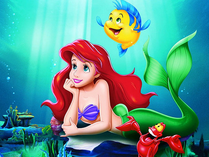 The Little Mermaid, family, fantasy, mermaid, princess Free HD Wallpaper