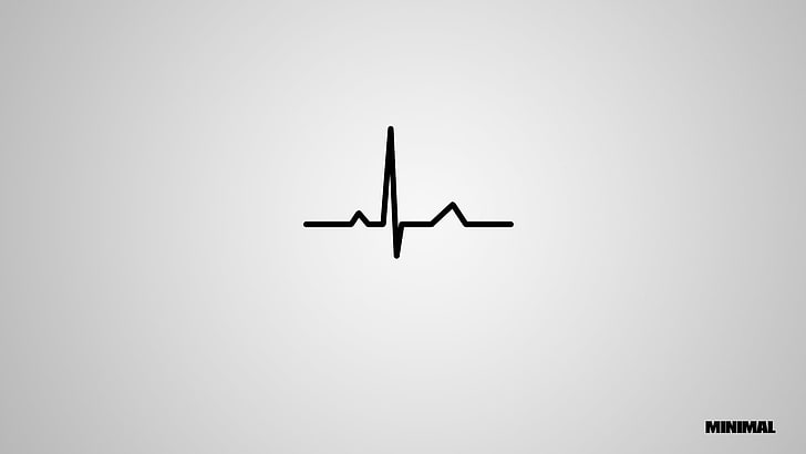 The Two Wolves, silhouette, abstract, ekg, guidance Free HD Wallpaper