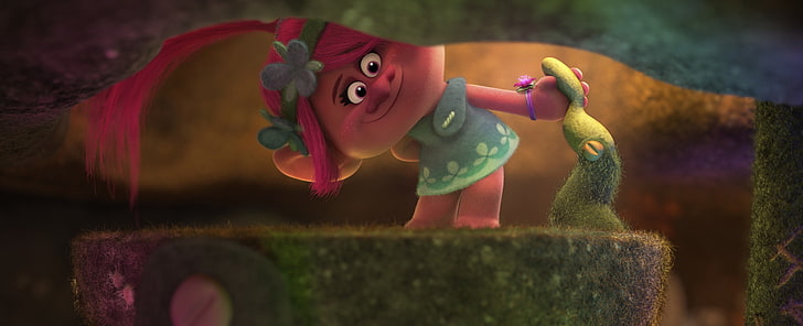 Troll Dolls, anna kendrick, justin timberlake, dreamworks animation, portrait Free HD Wallpaper