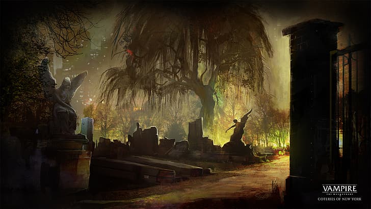 Vampire The Masquerade Night Road, vampire the masquerade, graveyards, coteries of new york, new york city Free HD Wallpaper