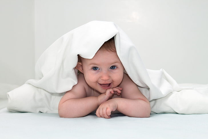 White Knit Blanket, new life, babies only, furniture, human eye Free HD Wallpaper