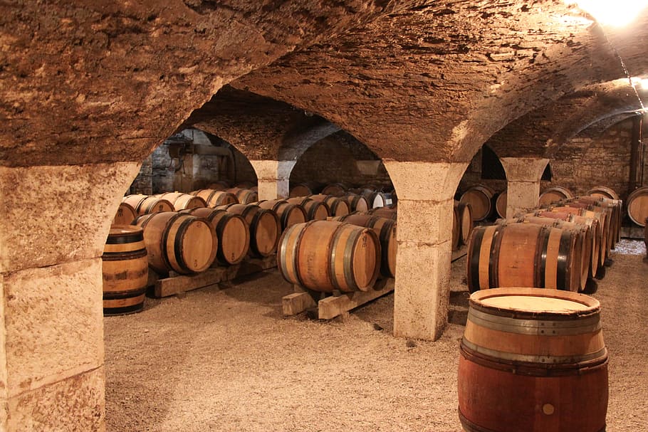 wine cellar, cylinder, indoors, wine Free HD Wallpaper