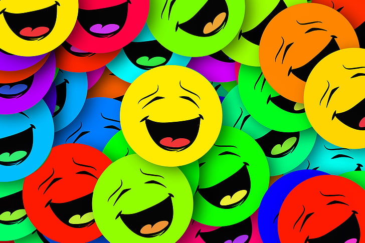 anthropomorphic smiley face, closeup, indoors, face Free HD Wallpaper