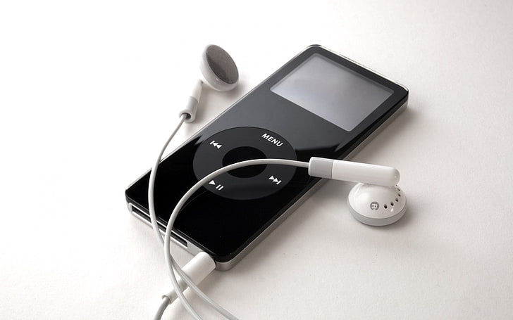 Apple 2GB iPod Shuffle, telecommunications equipment, sound, computer, microphone Free HD Wallpaper