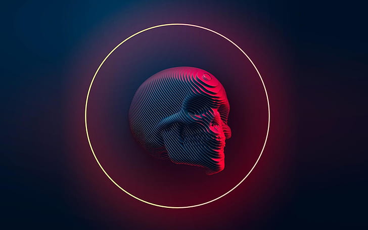 Awesome Nature, skull, Blender, neon, blender Free HD Wallpaper