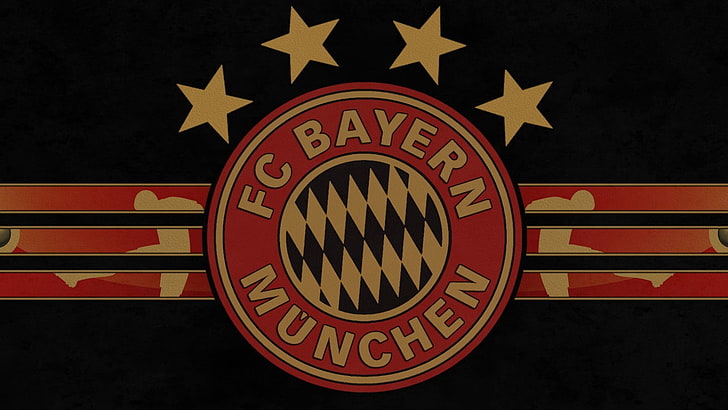 Bayern Munich Soccer Logo, black background, success, ornate, competition Free HD Wallpaper