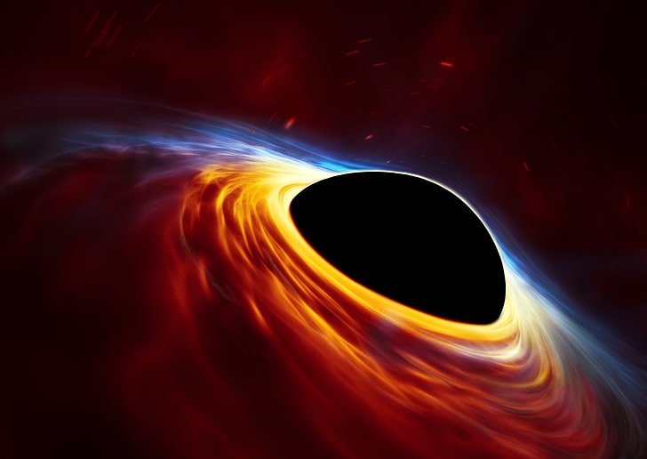 Black Hole Event Horizon, studio shot, power in nature, space, accretion disk Free HD Wallpaper