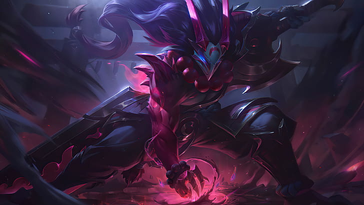 Blood Moon Skins LOL, blood moon, tryndamere, blood moon league of legends, master yi Free HD Wallpaper