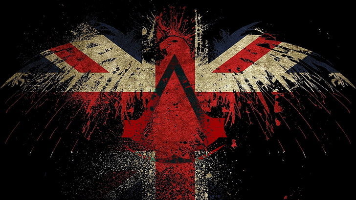 British Flag, street, jack, old, distressed Free HD Wallpaper