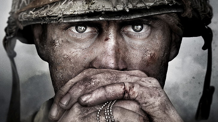 Call of Duty WW2 Campaign, finger, war, contemplation, lifestyles Free HD Wallpaper
