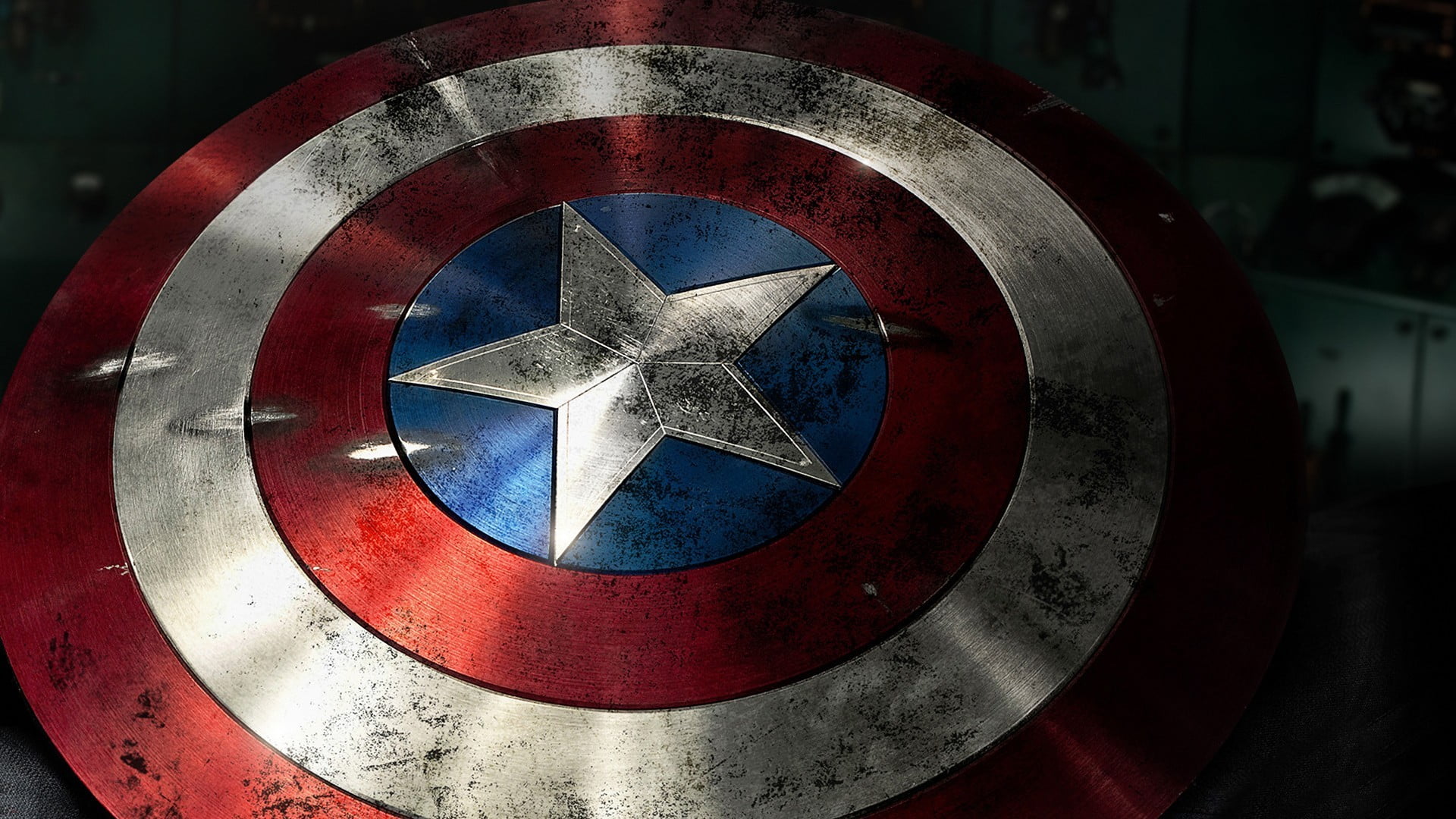 Captain America Shield, focus on foreground, man made, no people, captain america