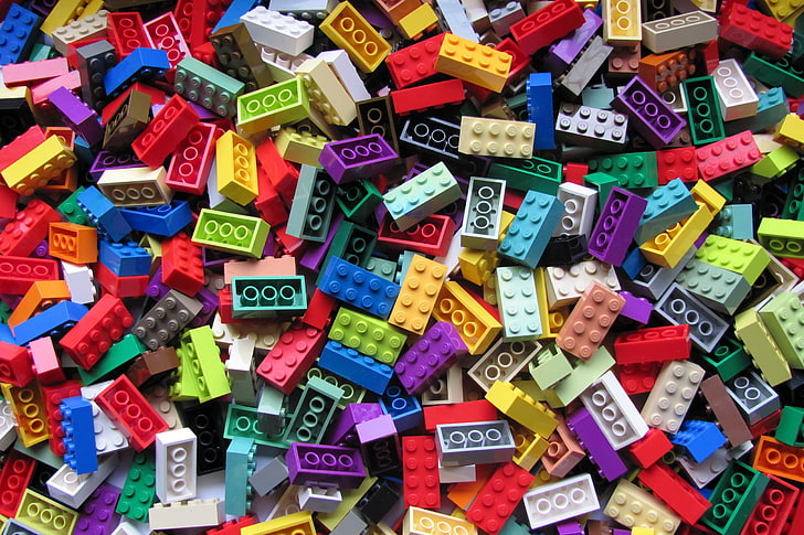 Clear LEGO Bricks, no people, abundance, lego, western script Free HD Wallpaper