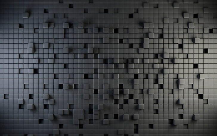 Dark Blue 3D, bathroom, repetition, blue, geometric shape Free HD Wallpaper