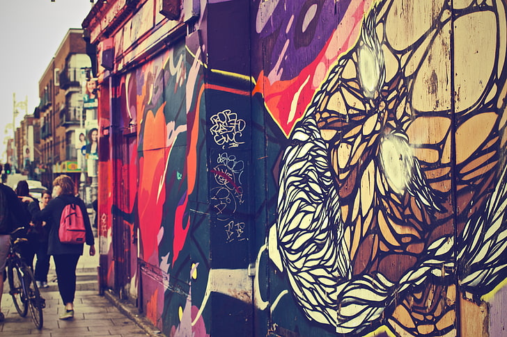 Easy Wall Art Graffiti, free, wall, royalty, city Free HD Wallpaper