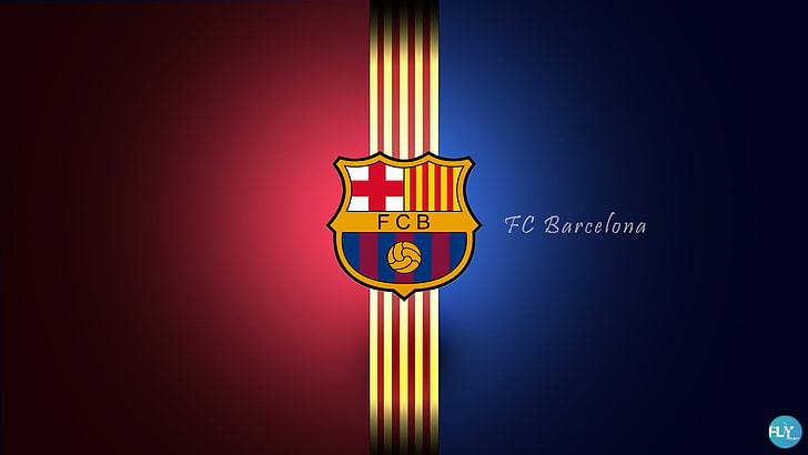 FC Barcelona Crest, blue background, sign, celebration, election Free HD Wallpaper