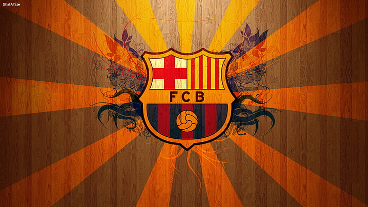 FC Barcelona Logo, human representation, no people, insignia, basketball  sport Free HD Wallpaper