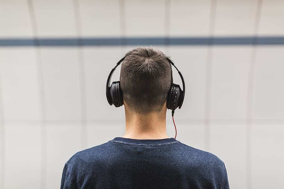 Kids Wearing Headphones, leisure activity, young adult, men, technology