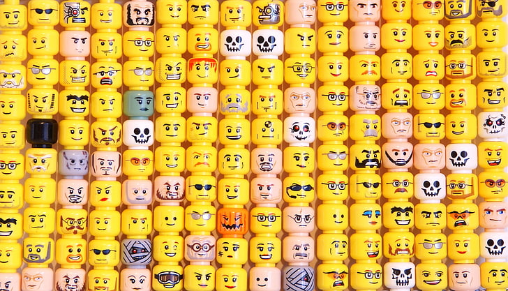 LEGO Head Costume, number, no people, group of objects, plastic Free HD Wallpaper