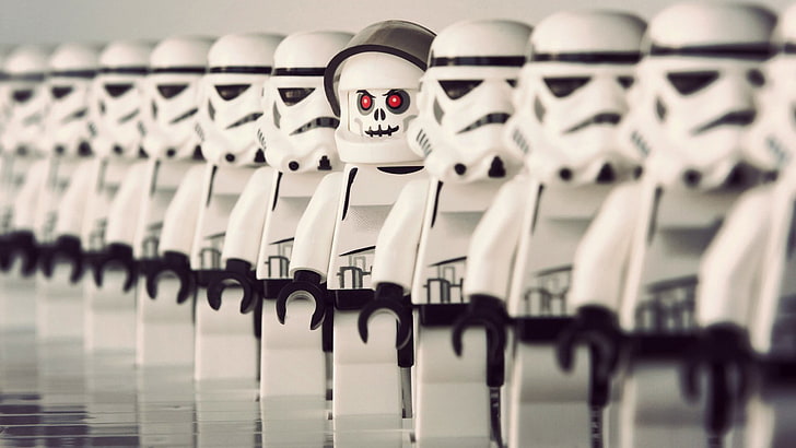 LEGO Scarif Stormtrooper, in a row, star, security, stormtrooper Free HD Wallpaper