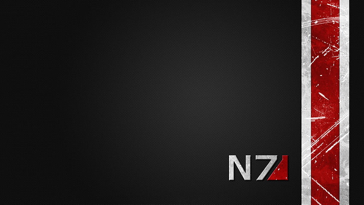 Mass Effect N7, black color, leaving, flag, vector Free HD Wallpaper