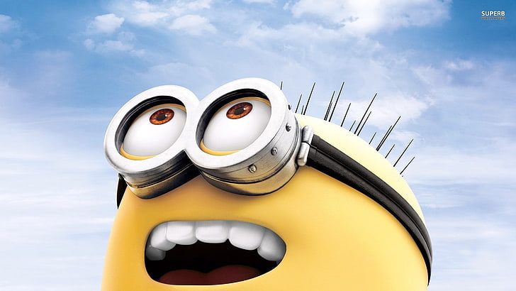 Minion, nature, creativity, anthropomorphic smiley face, digital composite Free HD Wallpaper