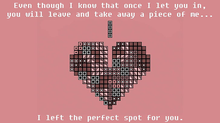 Pixel Heart Icon, love, HD, 8bit,, tetris Free HD Wallpaper