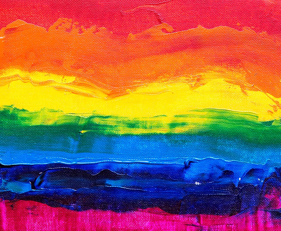 Rainbow Watercolor Art, watercolor painting, pattern, pride, painting Free HD Wallpaper