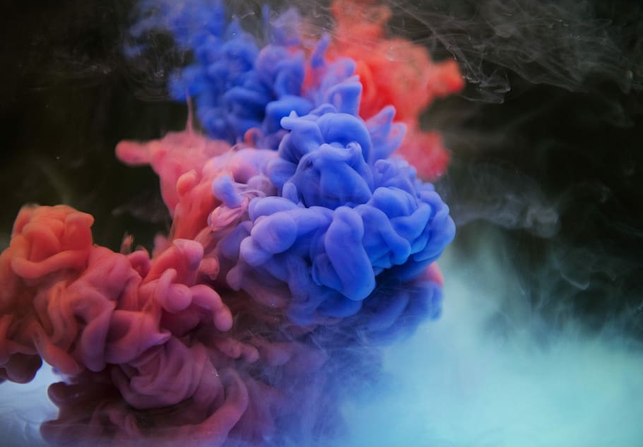 Red and Blue Backdrop, element, movement, color blending, explosion