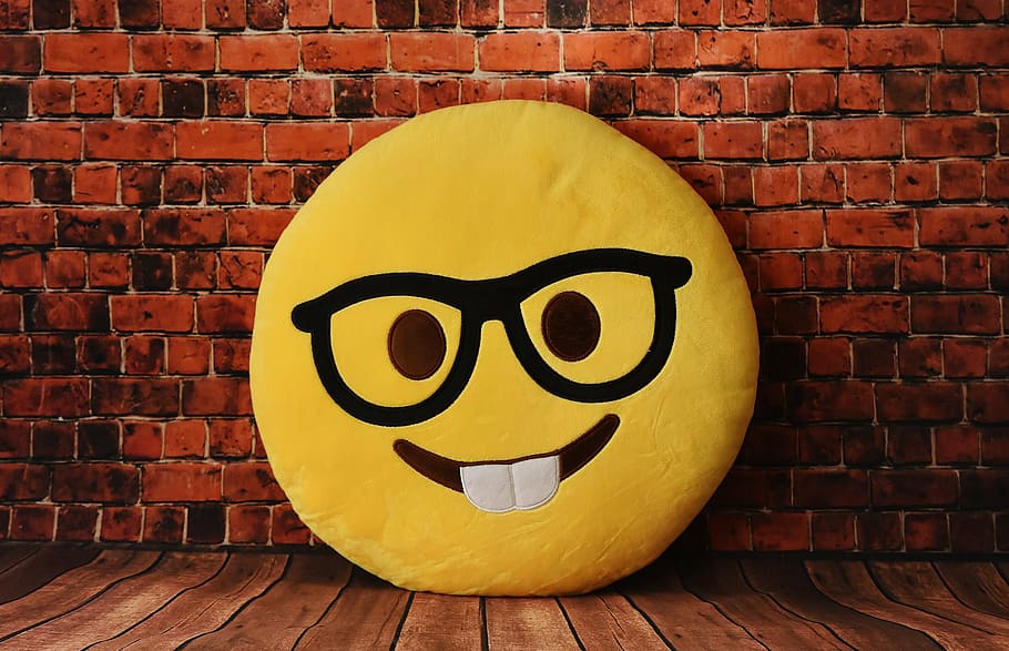 Sad Emoji, no people, emoticon, wood  material, brick