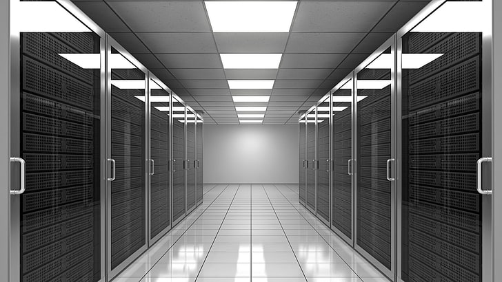 Server Room Design, network server, security system, connection, security Free HD Wallpaper