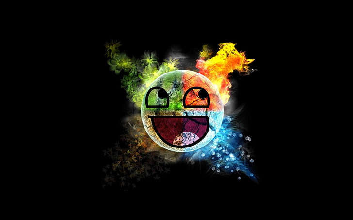 Smiley Face to Print, indoors, black background, no people, celebration Free HD Wallpaper