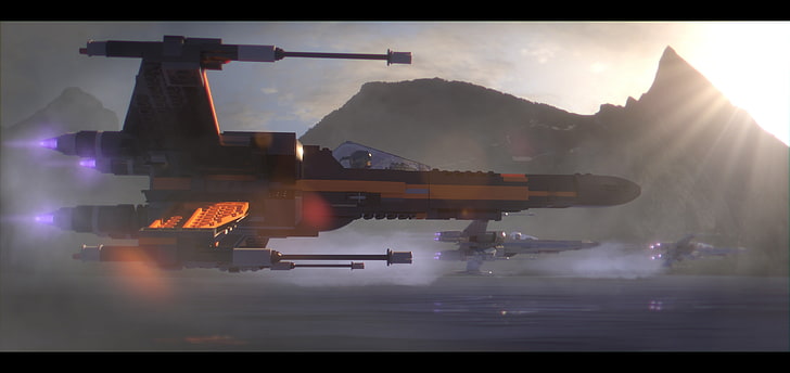 Star Wars X Wing Miniatures, mode of transportation, xwing, auto post production filter, illuminated Free HD Wallpaper