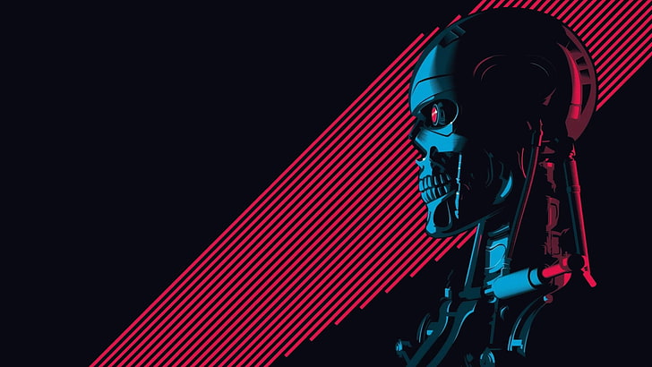 Terminator, illustration, portrait, music, headshot