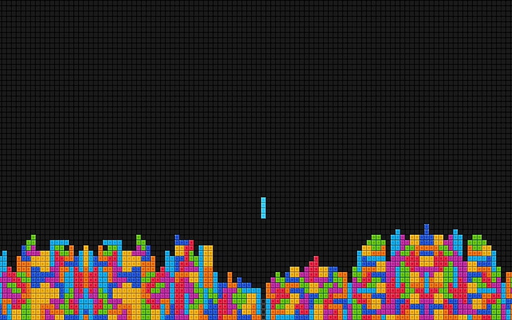 Tetris Pattern, tetris, digital art, video games Free HD Wallpaper