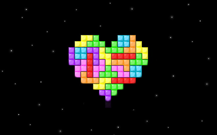 Tetris Piece Colors, digital composite, cube shape, celebration, bright Free HD Wallpaper