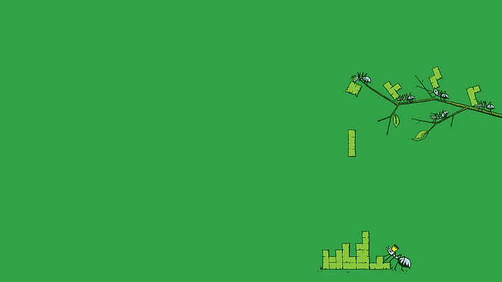 Tetris Shapes, tetris, ants, minimalism Free HD Wallpaper