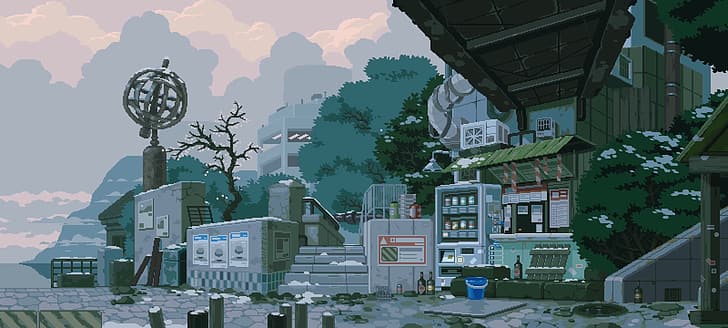 Tree Pixel Art RPG Maker, city, pixel art, waneella, town Free HD Wallpaper