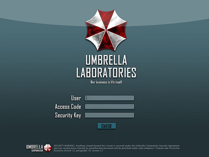 Umbrella Corp Logo, abstract, blue, fashion, resident evil