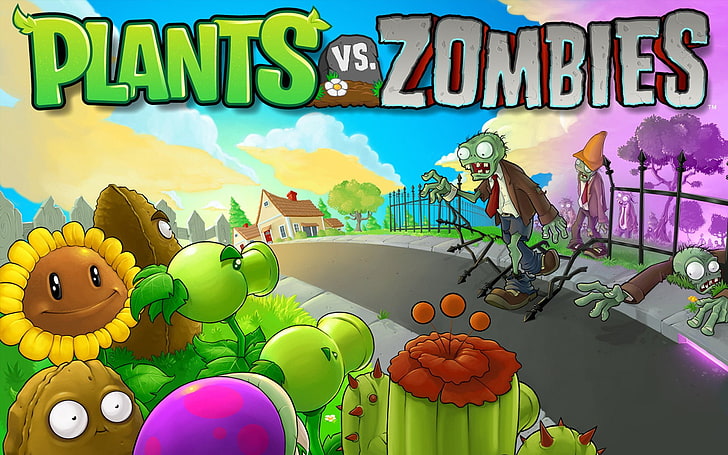 video game, plants vs zombies Free HD Wallpaper