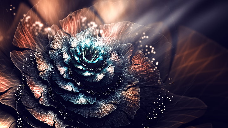 3D Fractal iPhone, fragility, full frame, pattern, feather Free HD Wallpaper