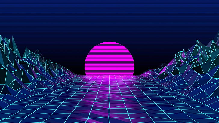 80s Aesthetic Drawings, graphic design, synthwave, graphics, vaporwave Free HD Wallpaper