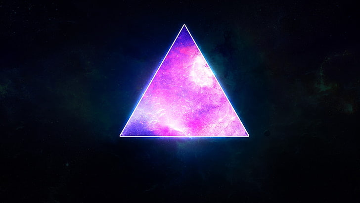 Abstract Triangles, galaxy, prism, design, decoration Free HD Wallpaper