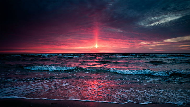 Amazing Sunsets, environment, lake, light, scenic Free HD Wallpaper