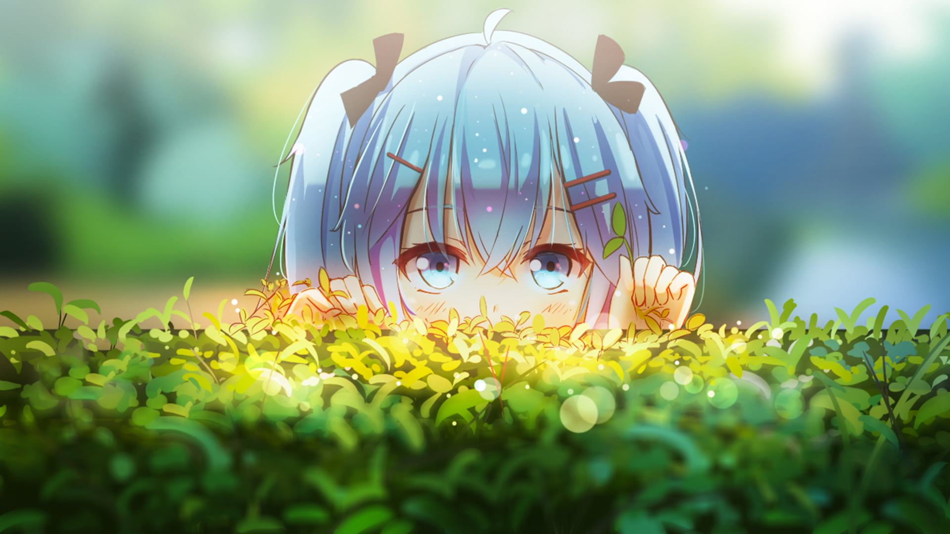 Anime Female Character Illustration, no people, computer graphic, closeup, leaf